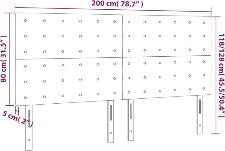 Produktbild VidaXL Jeanette (200 x 5 x 128 cm)