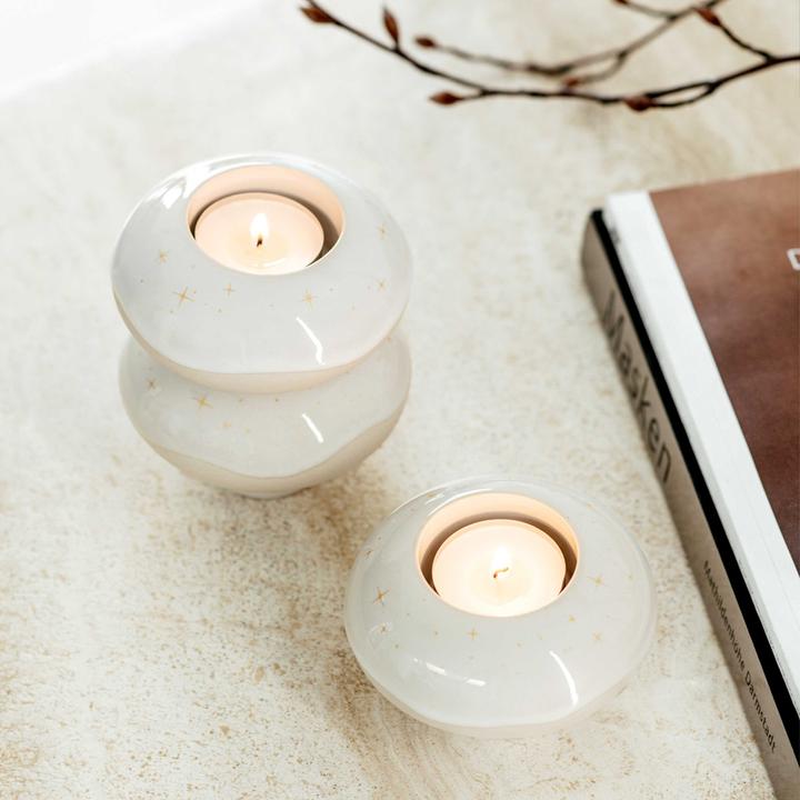 Productafbeelding Like. by Villeroy & Boch Kaarshouder Donut Winter Glow (9 x 9 x 5,5 cm)