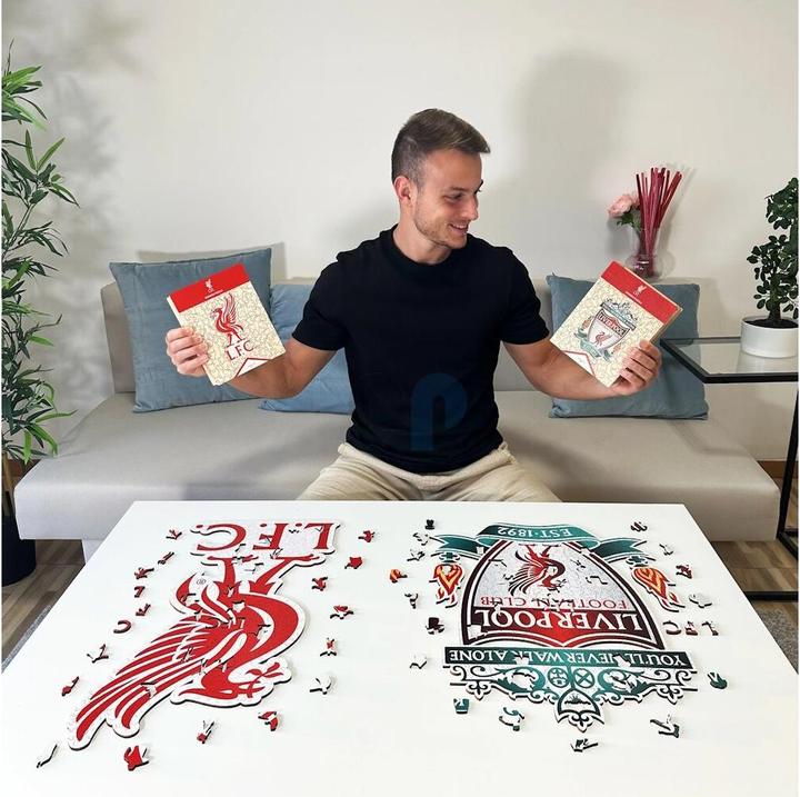 Actual product image Iconic Liverpool FC - Logo - Wooden Puzzle Size S (150 pieces) (150 pieces)