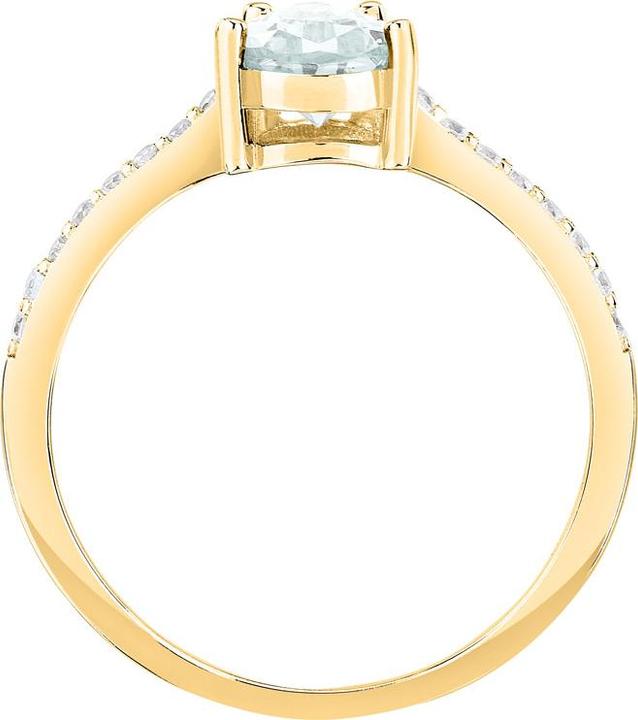 Image du produit Morellato Élégante bague plaquée or avec zircons Tesori SAIW2100 - Circuit : 50 mm (50, Argent 925)