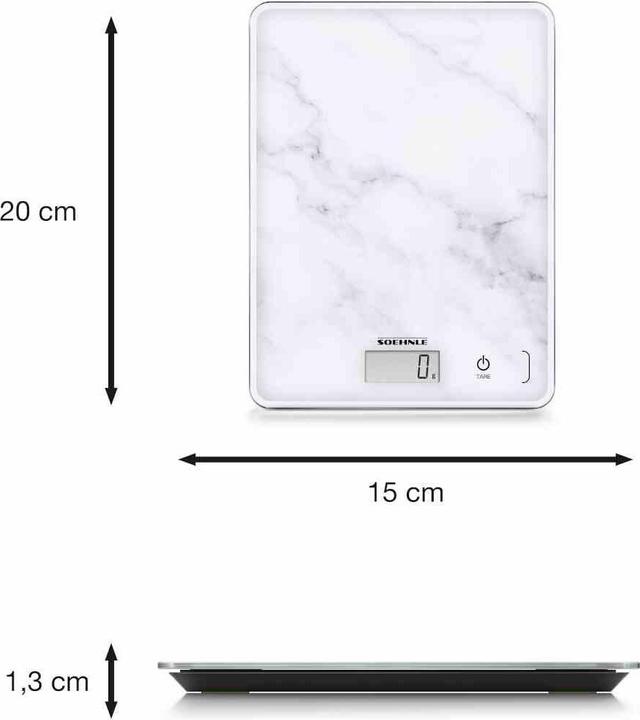 Image du produit Soehnle Balance de cuisine numérique Page Compact 300 Marble