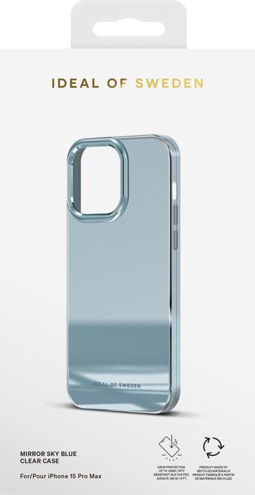 Produktbild iDeal Of Sweden iPhone 15 Pro Max Clear Case, Mirror Sky Blue (Apple iPhone 15 Pro Max)