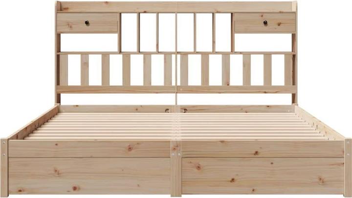 Immagine prodotto VidaXL Letto in legno massiccio Letto matrimoniale con ripiano senza materasso 200x200cm (200 x 200 cm)