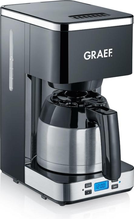 Graef FK 512 Cafetière filtre avec minuterie et verseuse isotherme noire (Prise UE)