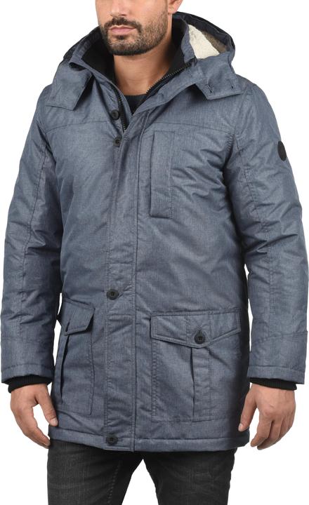 Actual product image Solid Octavus Men's Parka Outdoor Jacket Winter Coat With Teddy Fleece And Fur Hood With Hood (L)