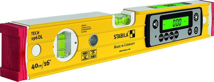 Produktbild Stabila Elektronik Wasserwaage TECH 196 DL 40 cm kalibrationsfrei IP67 19830 (40 cm)