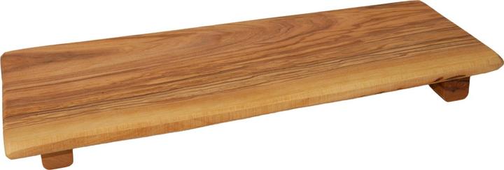 Image du produit Natura Punto Planche à sushi, assiette de service avec pieds, 13 x 28 x 1,5 cm, bois d'olivier