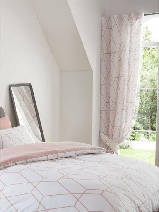 Actual product image Bedding & Beyond Lined Curtains Metro Geometric Design 2Pack (137 x 167 cm)