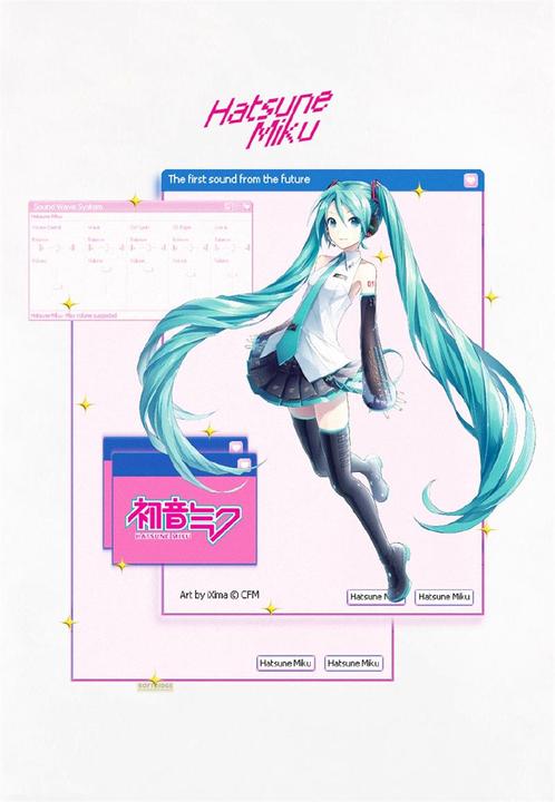 Actual product image Difuzed Hatsune Miku - Pop Up Women's T-shirt - XL (XL)