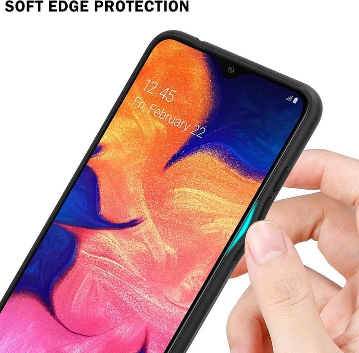 Actual product image Cadorabo TPU Striped Glass Cover (Samsung Galaxy A10, HTC One M10)