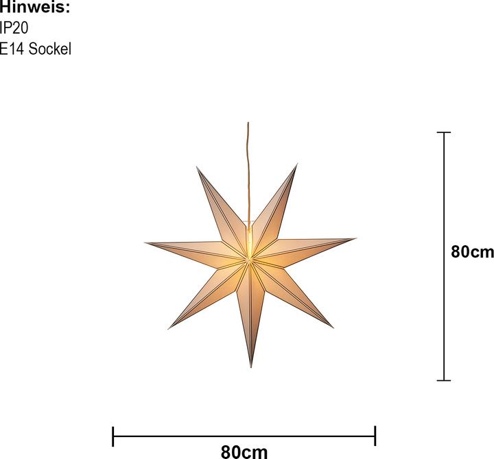 Produktbild Best Season Papierstern Nicolas E14 in Gold