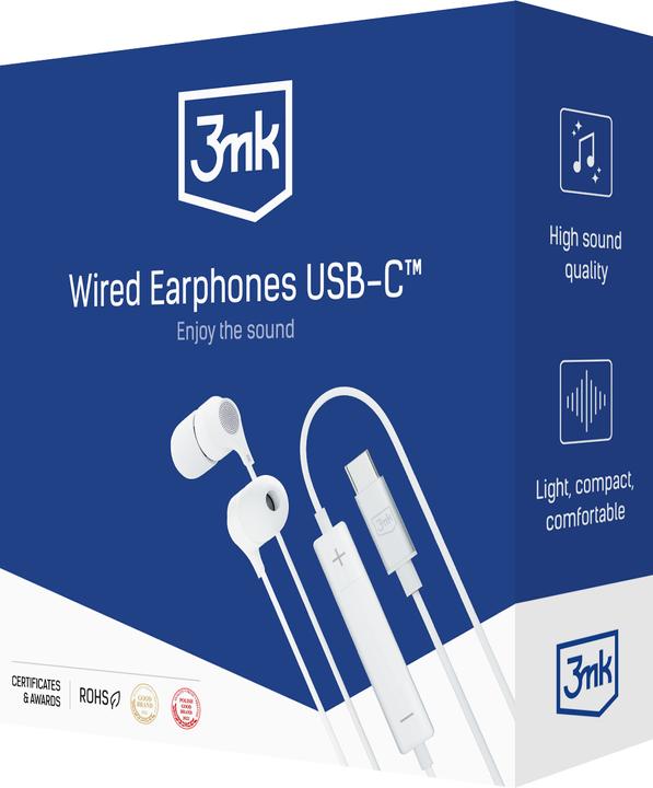 Immagine prodotto 3MK Auricolari a filo USB-C (Nessuna soppressione del rumore, Cablato)