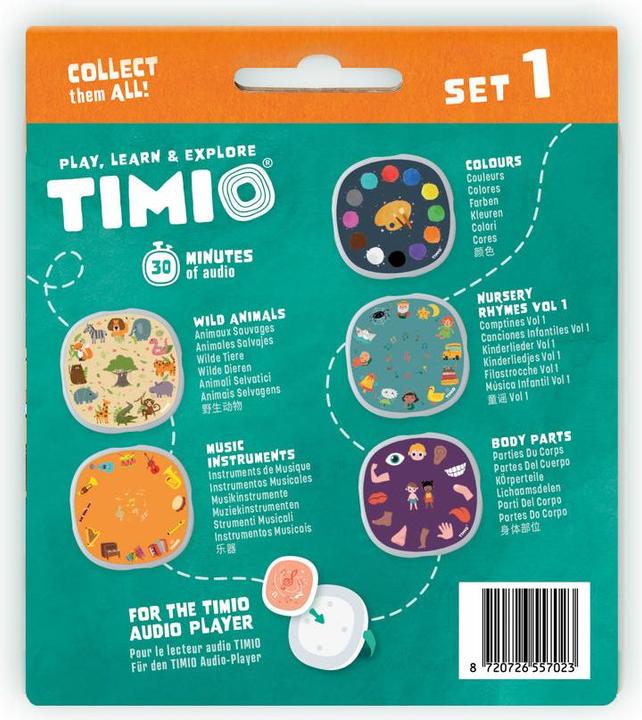 Produktbild Timio Audio Disc Set 1 (Französisch, Italienisch, Deutsch, Niederländisch, Portugiesisch, Multilingual, Spanisch, Englisch, Chinesisch)