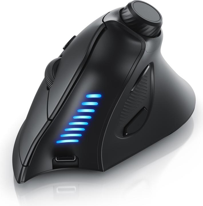 CSL Wireless vertical mouse, 2.4 GHz radio, 250dpi, ergonomic wireless mouse, against mouse arm / (Wireless)