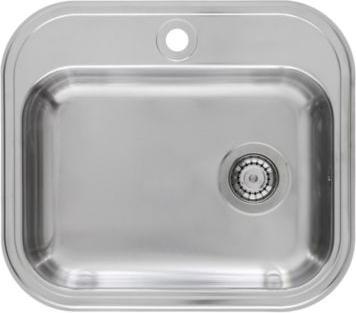 Juvel stålvask BK480B1-R52 - m/strainer til nedfaeldning