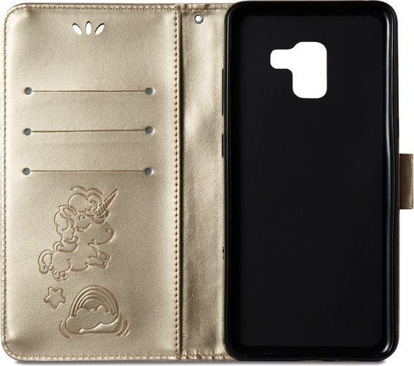 Actual product image MU Style Magnetic leather case with unicorn pattern (Samsung Galaxy A8 (2018))