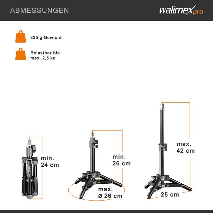 Produktbild Walimex Lampenstativ 40cm (40 cm, 2.50 kg)