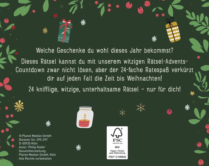 Image du produit 24 devinettes de l'Avent | La distraction parfaite pour oublier le stress de Noël