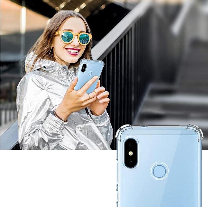 Actual product image Screenguard Xiaomi Mi A2 Lite Case Crystal Soft Airbag Bumper (Mi A2 lite)