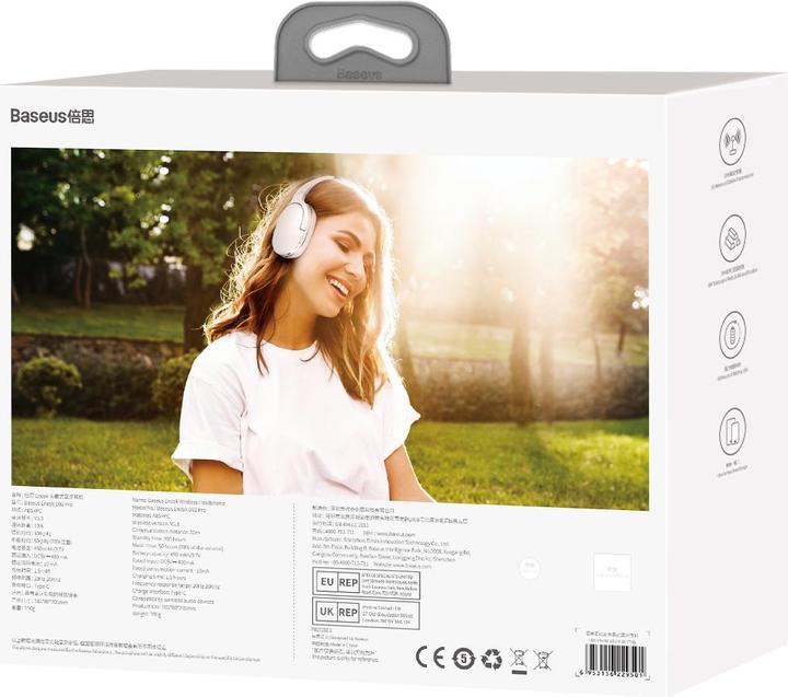Productafbeelding Baseus Encok Draadloze hoofdtelefoon D02 Pro Wit (40 h, Draadloze)