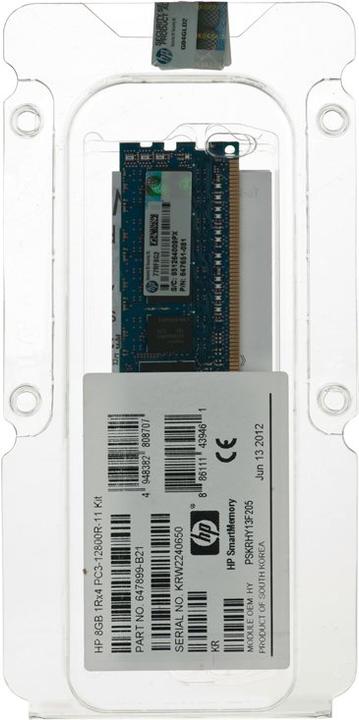 Image du produit HPE DDR3 8 GB DIMM 240 BROCHES (1 x 8GB, 1600 MHz, RAM DDR3, DIMM)