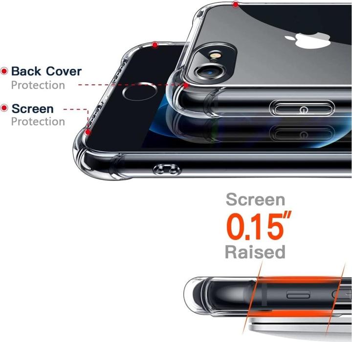 Actual product image Screenguard Apple iPhone 8 Case Crystal Soft Airbag Bumper (Apple iPhone 8)