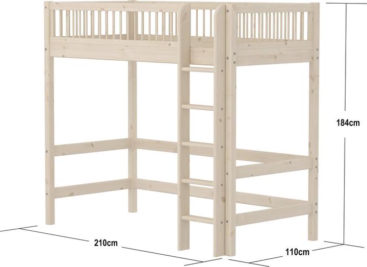 Actual product image Flexa Classic loft bed with struts (90 x 200 cm)