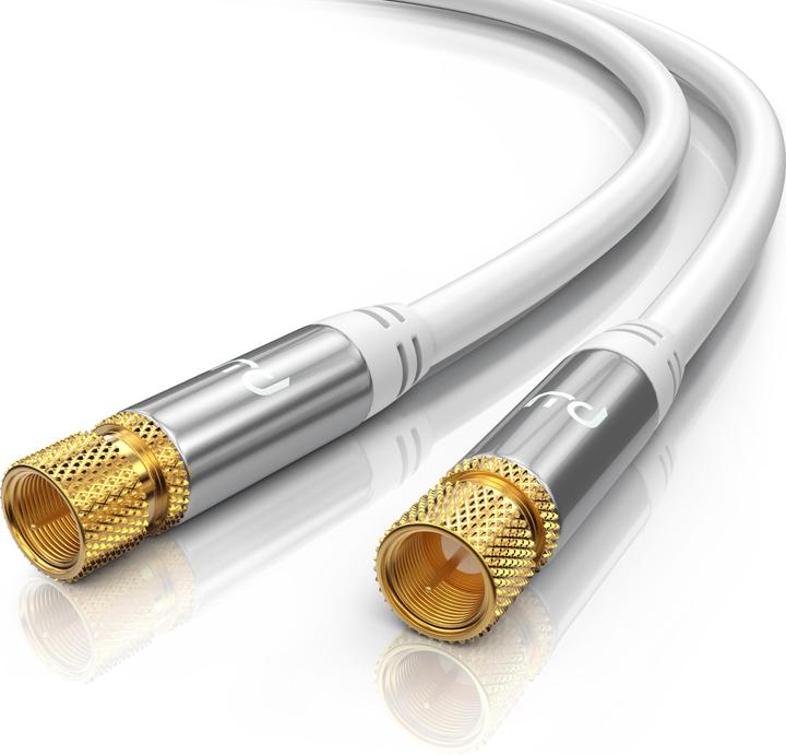 Primewire SAT Kabel HDTV - Premium SAT coaxial cable - TV HDTV Radio DVB-T DVB-C DVB-S DVB-S2, 4-fold (135 dB, Satellite cable)