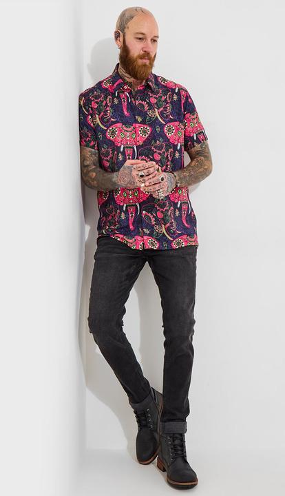 Produktbild Joe Browns Elephant Print Statement Short Sleeve Shirt (L)