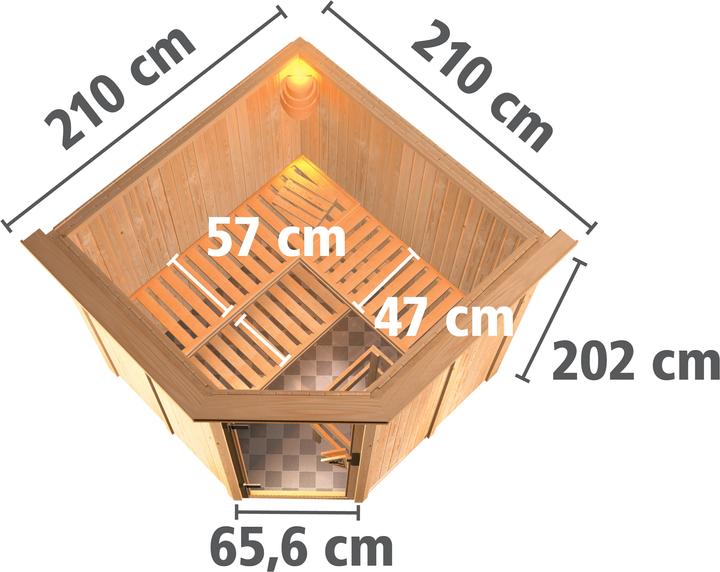 Actual product image Karibu Jarin with roof wreath (Without oven)