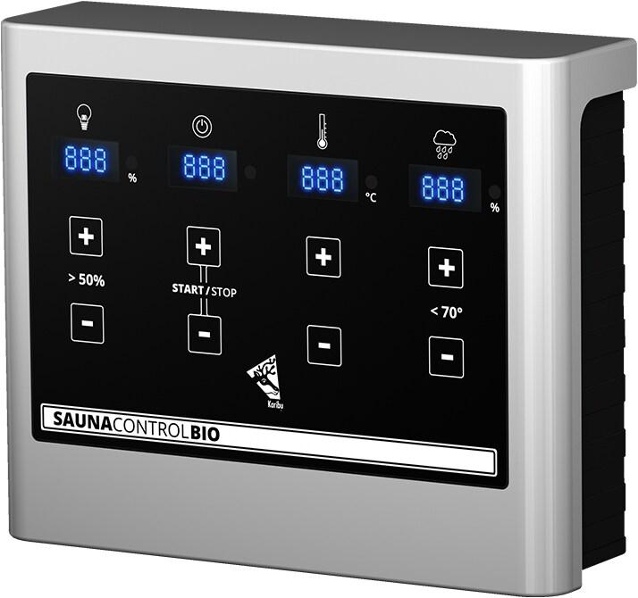 Actual product image Karibu Fiona 2 with roof rim (9 KW Bio external control)