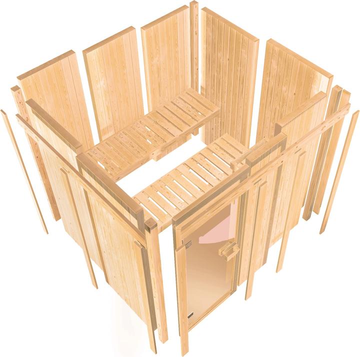 Actual product image Karibu Fiona 2 with roof rim (9 KW Bio external control)