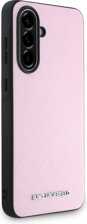 Actual product image Karl Lagerfeld - Saffiano (KLHCSA56PSAFWMCP) - Samsung Galaxy A56 5G - Pink Metal Logo (Samsung Galaxy A56)
