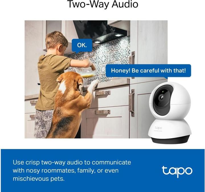 Actual product image TP-Link Tapo C220 4MP 360° WLAN camera MicroSD (2560 x 1440 Pixels)