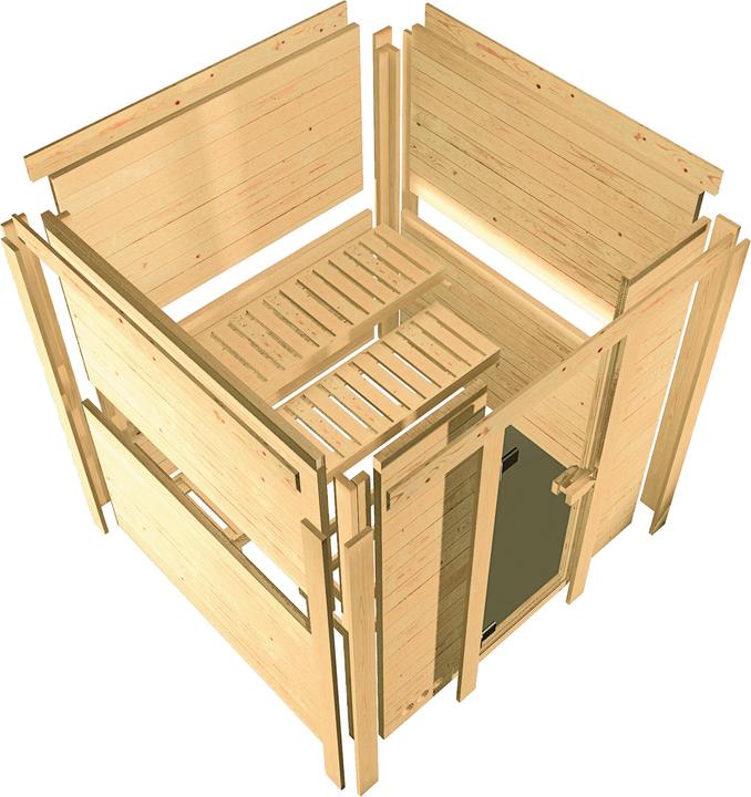 Actual product image Karibu Cortona with roof wreath (Without oven)