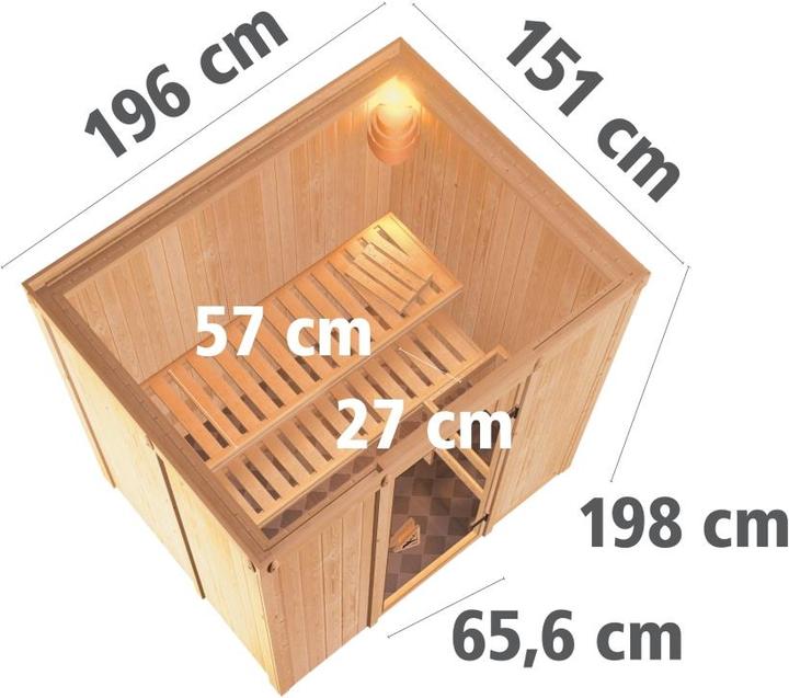 Produktbild Karibu Fanja ohne Dachkranz (Plug & Play 3,6 KW interne Steuerung)