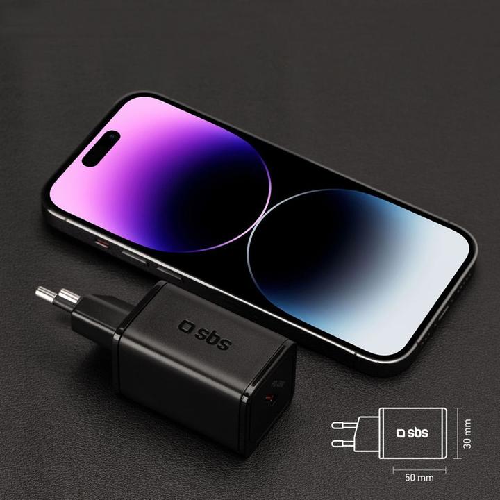Actual product image SBS Charger GaN USB-C PD 45W black (45 W)