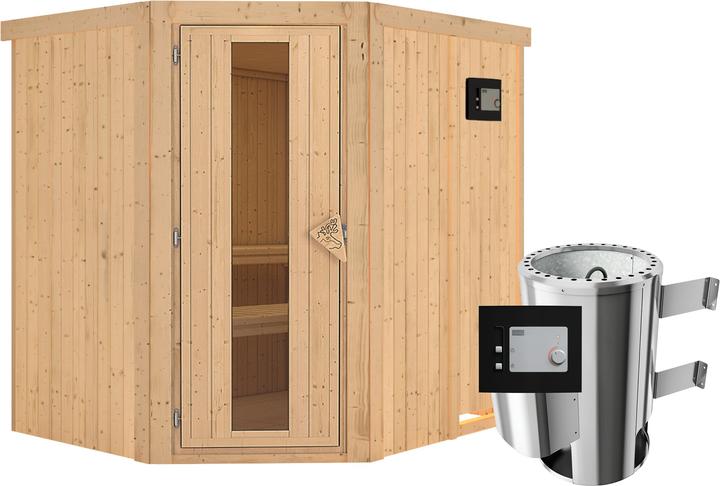 Actual product image Karibu Lilja without roof rim (Plug & Play 3.6 KW external control)