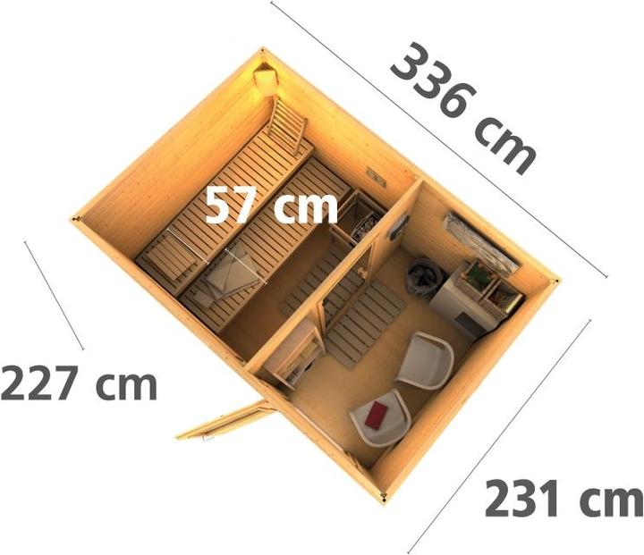 Immagine prodotto Karibu Skrollan 2 con anticamera (9 KW Bio controllo esterno)