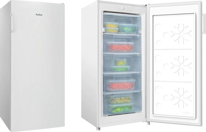 Produktbild Amica GS 321 110 W ws Standgefrierschr. E 145L 125,9x54x55cm FrostControl (Freistehend, 145 l)