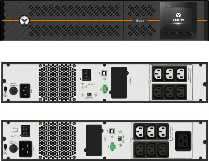 Actual product image Vertiv EDGE UPS 2200VA/1980W 2U Rack/Tower IntelliSlot port (2200 VA, 1980 W, Line-interactive UPS)