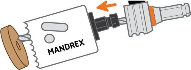 Actual product image Mandrex Bimetall M42 Lochsäge XtraTief 300, 44mm (44 millimetres)