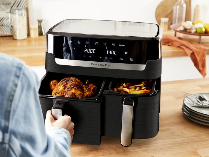 Produktbild Tefal EY9018 Dual Easy Fry Doppelkammer Heissluftfritteuse