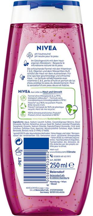 Immagine prodotto NIVEA Duschgel Waterlily & Oil Trio (750 ml)