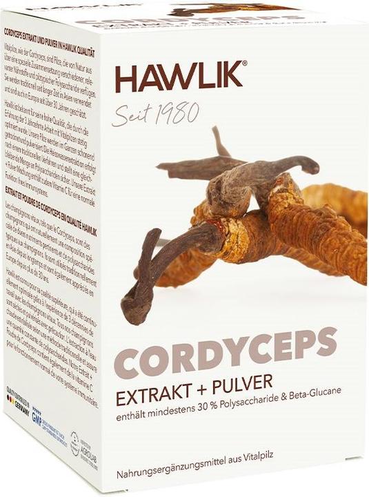 Produktbild Hawlik Cordyceps Extrakt + Pulver Kapsel (120 Stück, Kapseln, 109 g)