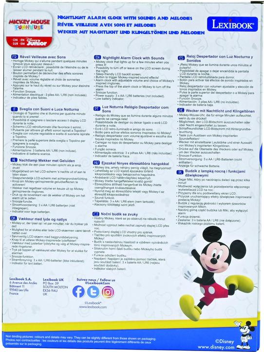 Produktbild Lexibook Mickey Mouse Wecker mit 3D Nachtlicht-Figur und besonderen Klingeltönen
