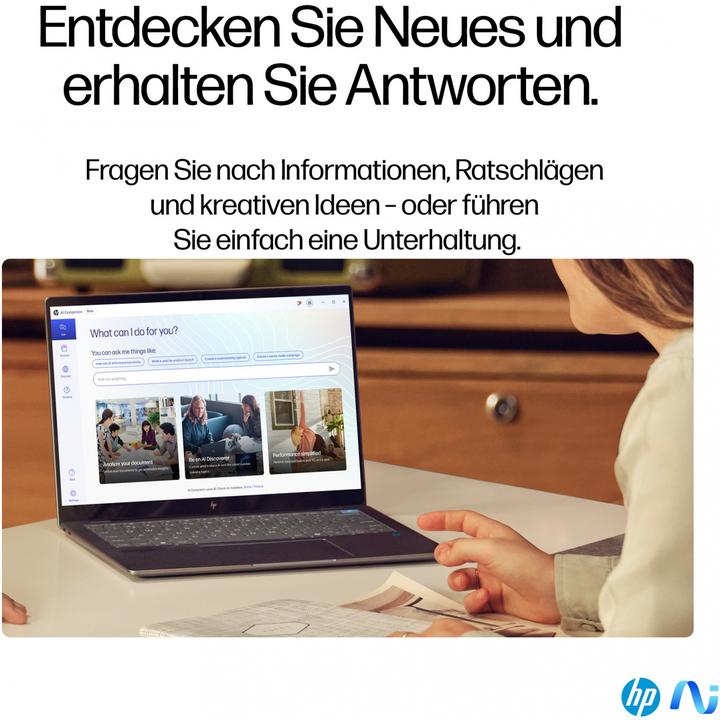 Actual product image HP OmniBook X AI 14-fe0165ng (14", Snapdragon X Elite X1E-78-100, 16 GB, 1000 GB, DE)