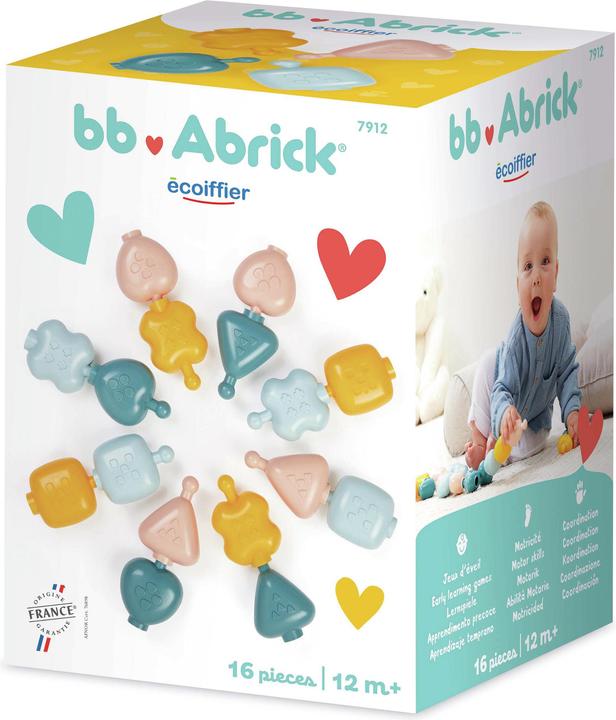 Abrick Jeu de construction en perles de motricité, 16 pièces.