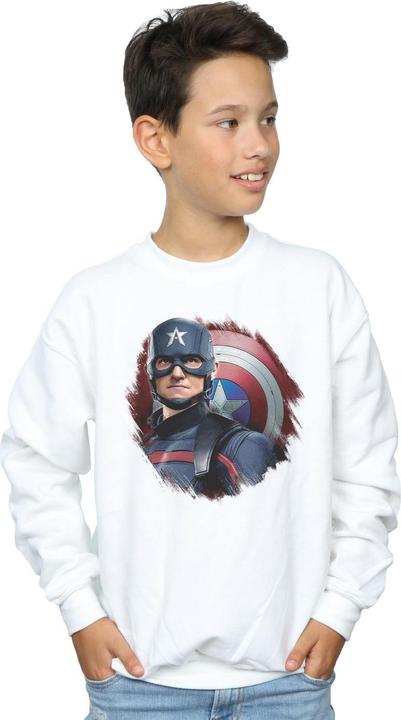 Produktbild The Falcon And The Winter Soldier Captain America Stare Sweatshirt Jungen (140, 146)