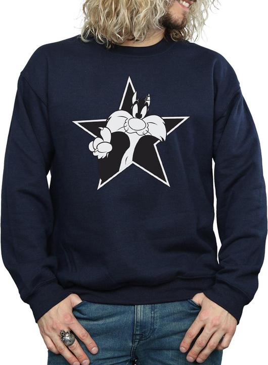 Produktbild Looney Tunes Sylvester Mono Star Sweatshirt (L)
